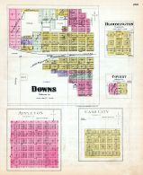 Downs, Appleton, Bloomington, Covert, Cash City, Kansas State Atlas 1887